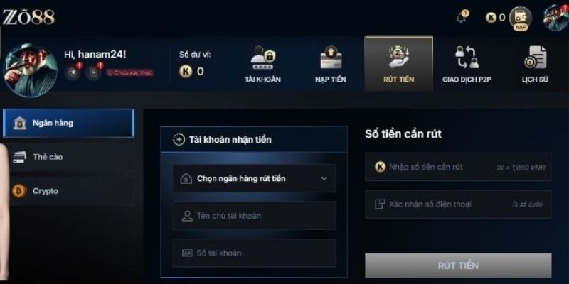 Hướng dẫn rút tiền khi cá cược tại nhà cái cho bet thủ 